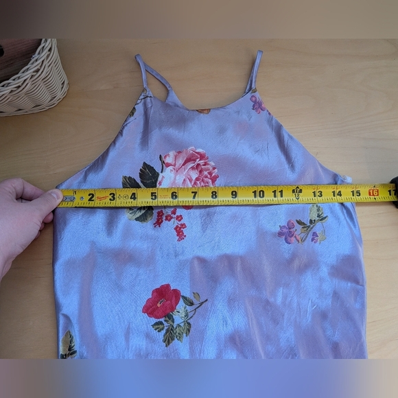 BEECHERS BROOK Size 4 Vintage Satin Effect Maxi Dress Lilac, Floral, Butterfly - Picture 10 of 11